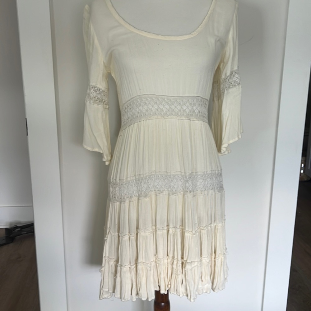 Free People Flowy Dress with Lace Details